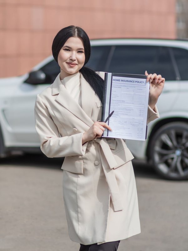 Person comparing car insurance renewal paperwork to lower their rate